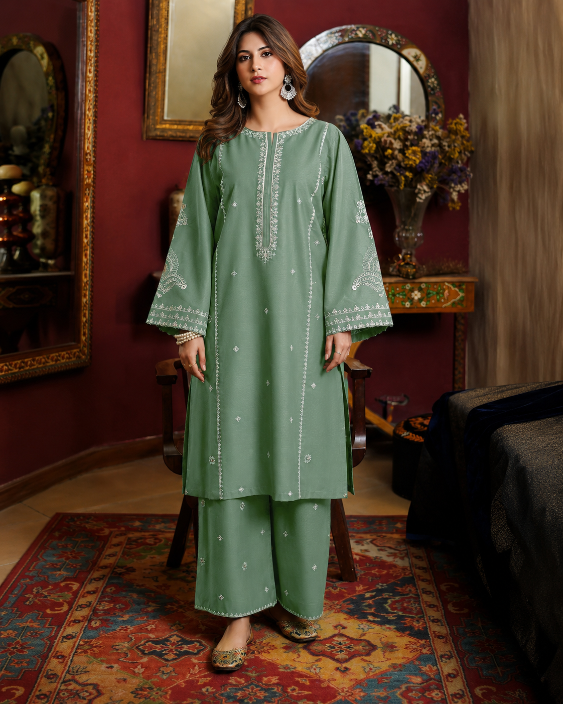SAPPHIRE 2 PIECE LAWN SUIT
