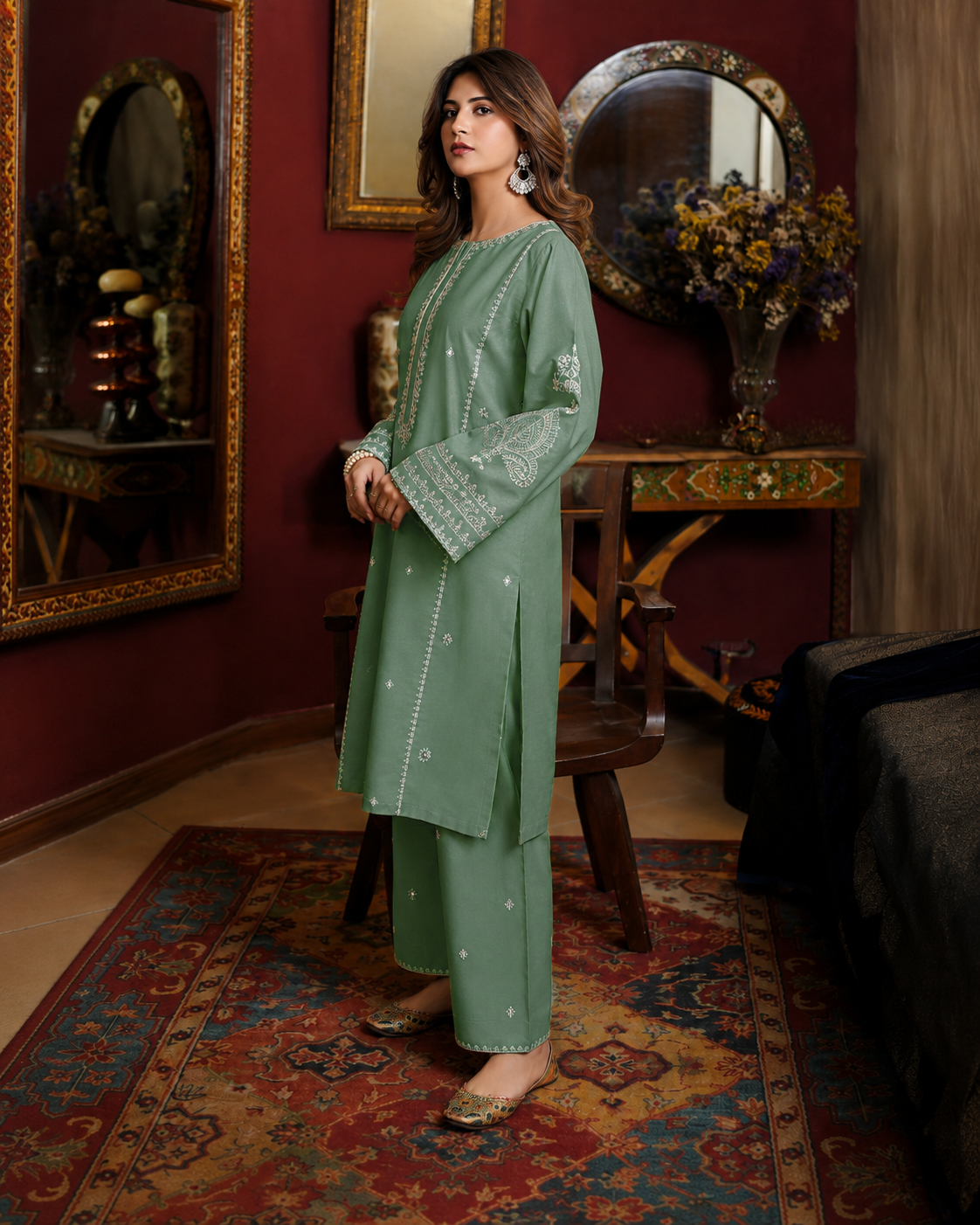 SAPPHIRE 2 PIECE LAWN SUIT