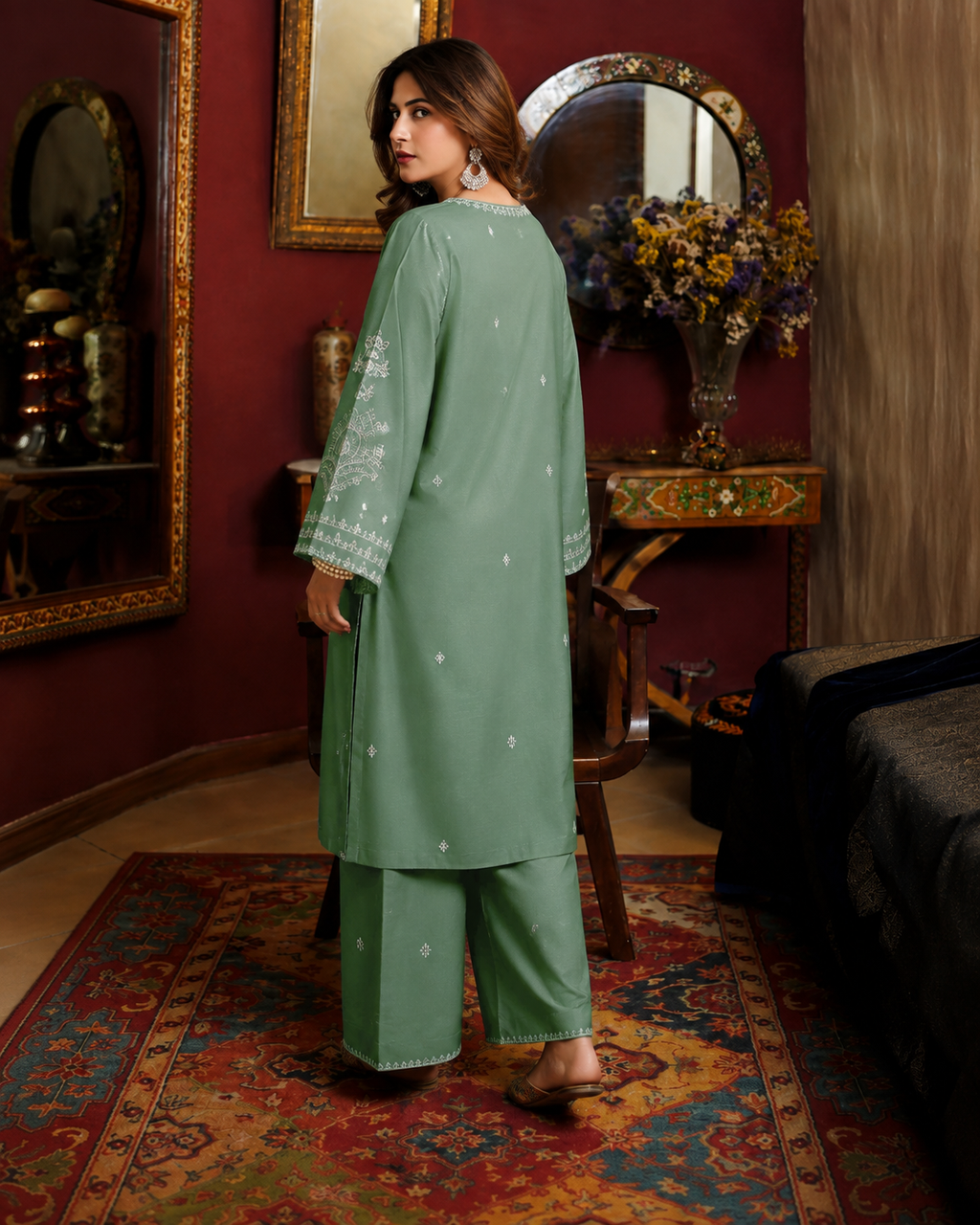 SAPPHIRE 2 PIECE LAWN SUIT