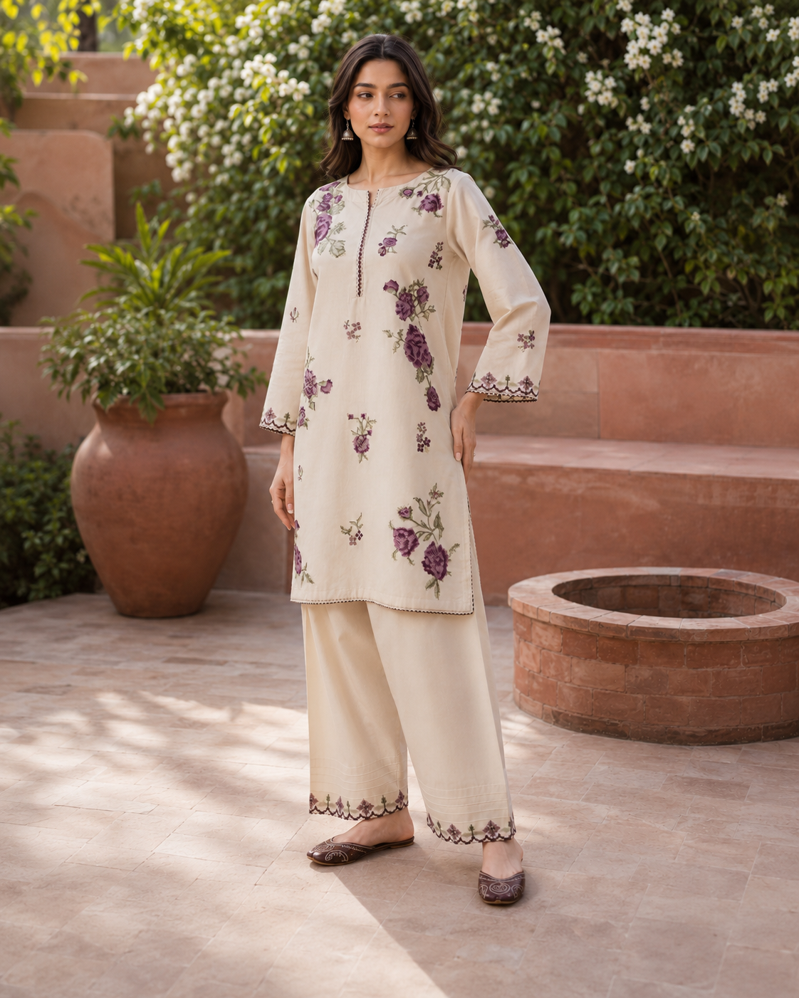 SAPPHIRE 2 PIECE LAWN SUIT