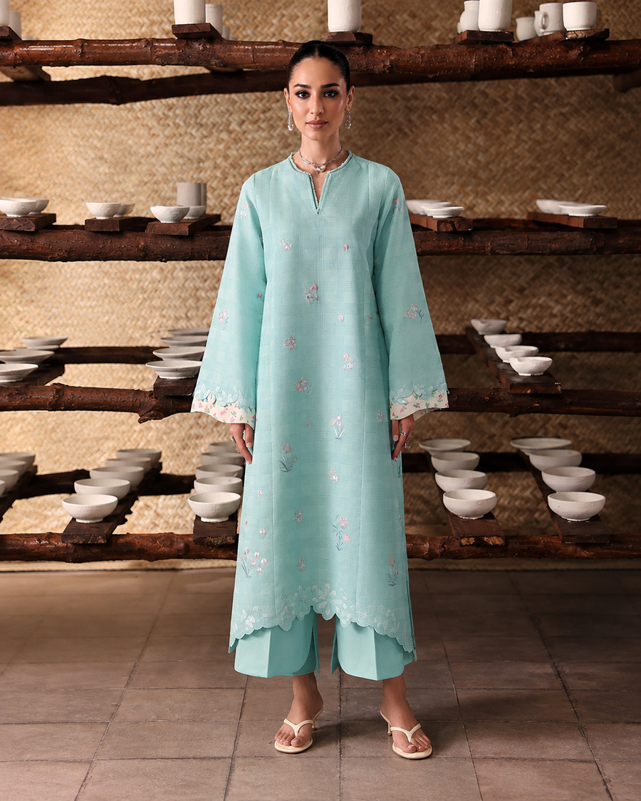 2 PIECE SAPPHIRE LAWN SUIT