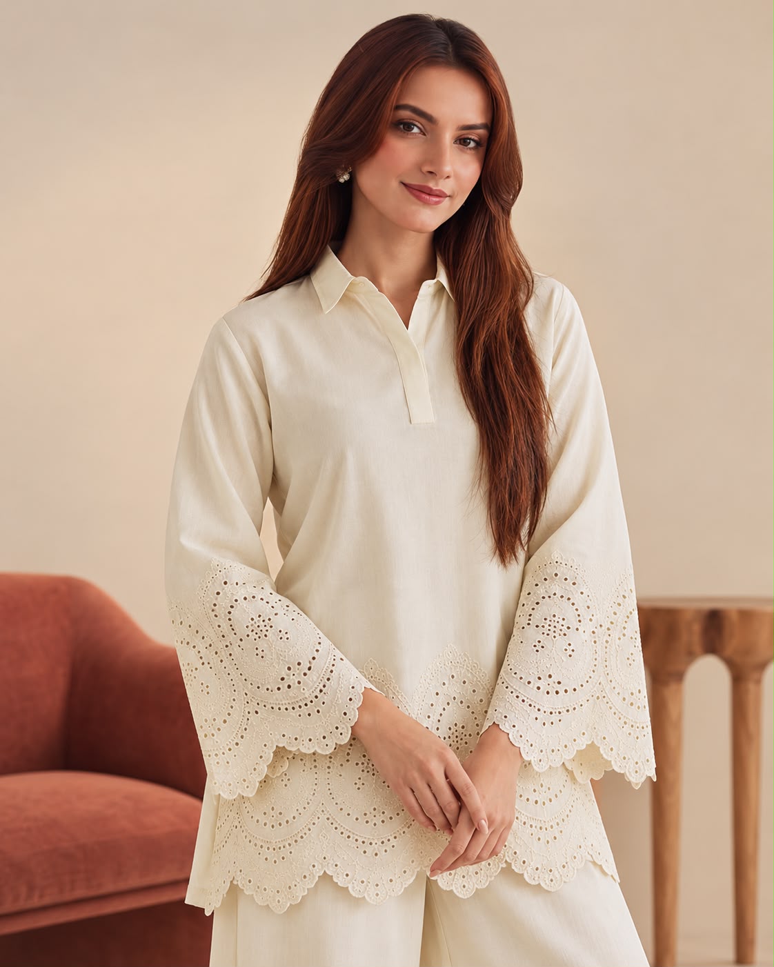 Ivory Dusk Linen Co-ord set