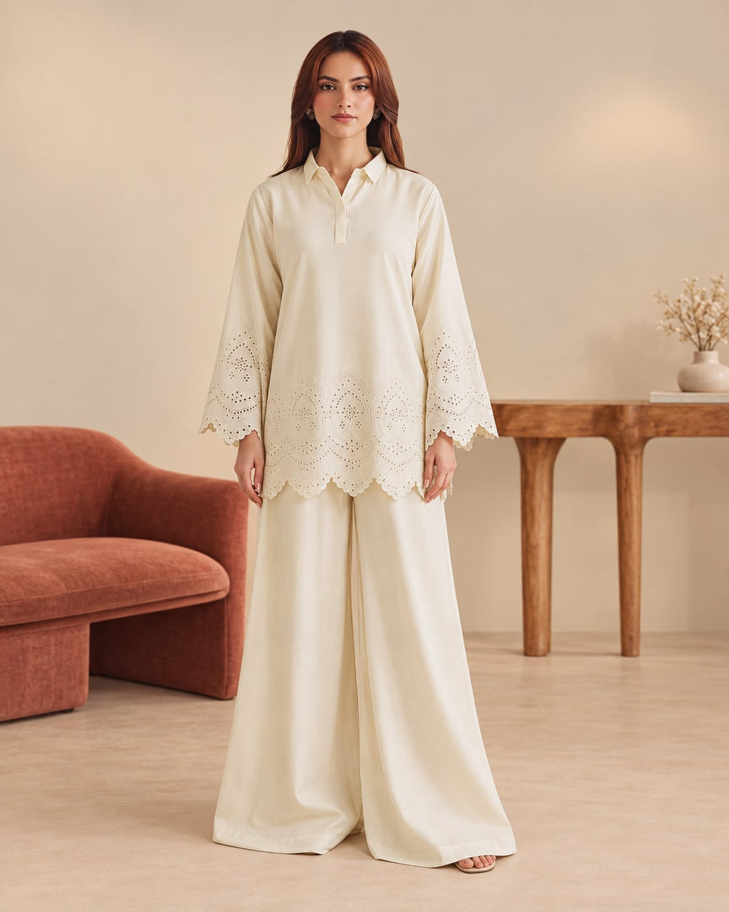 Ivory Dusk Linen Co-ord set