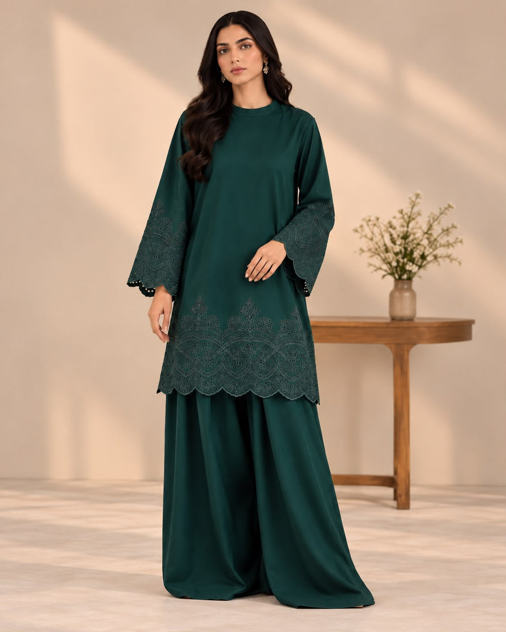 Olive Green Linen Co-ord set
