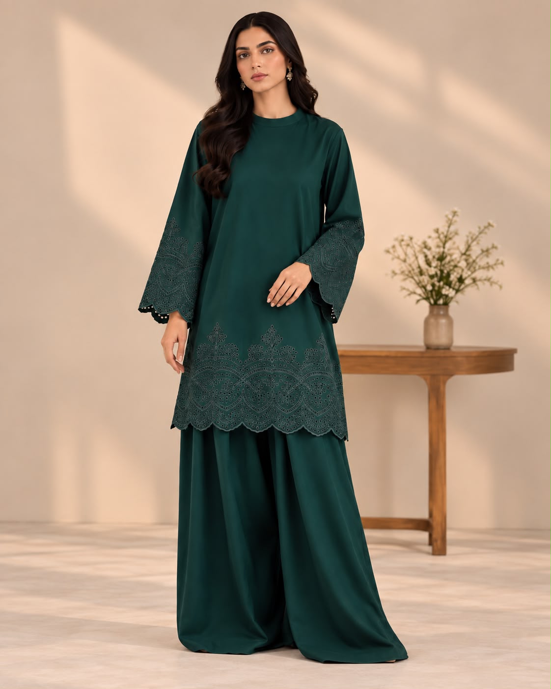 Olive Green Linen Co-ord set