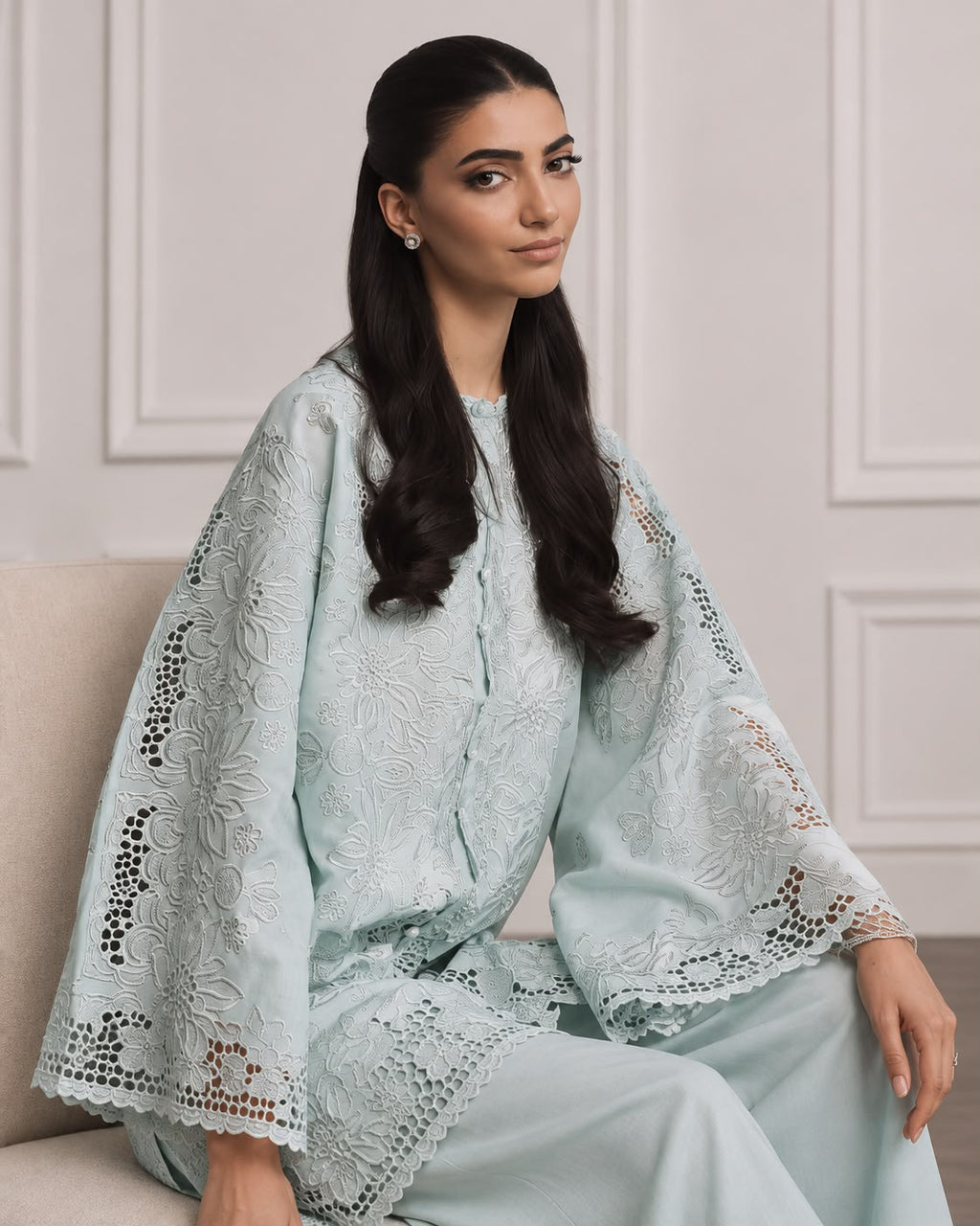 Serene Blue Linen co-ord set