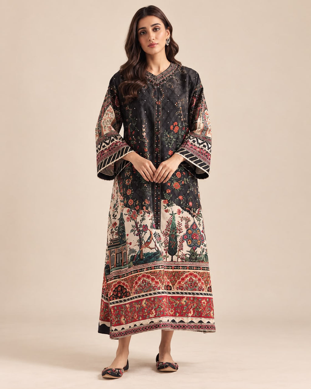 Imperial Mosaic ETHNC Linen Kaftan