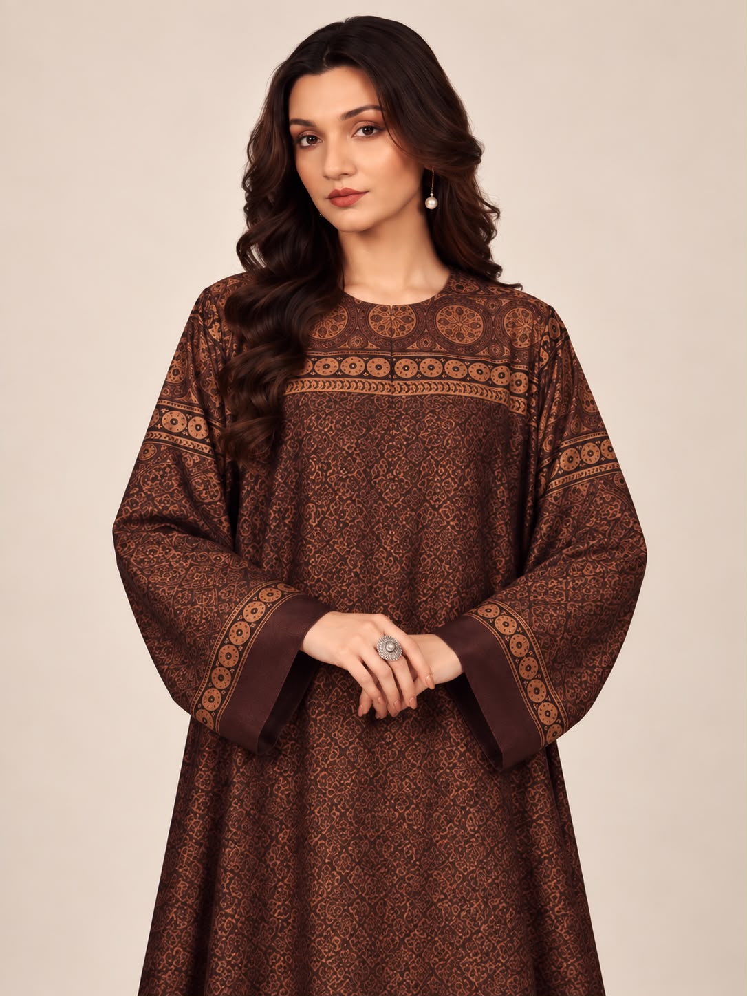 Shop Mumtaz Royal Tapestry Linen Kaftan