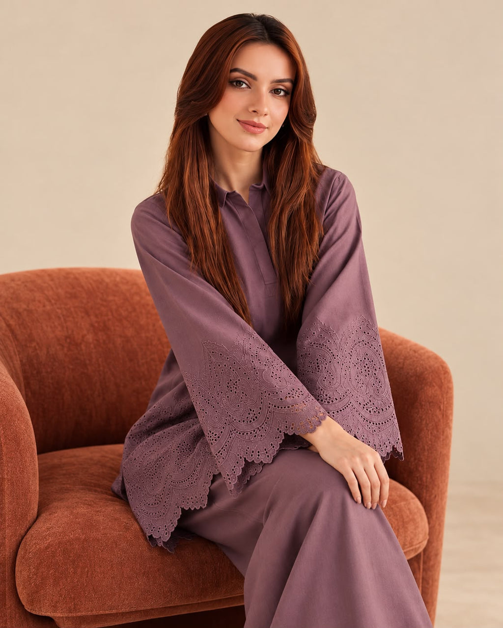 Mauve Mist Linen Co-ord set